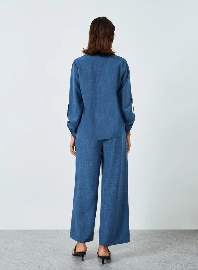 Take Two  Women Solid V Neck Top and Elastic Waist Pants Co-Ords for Women | Best Price UAE